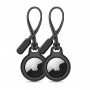 Θήκη μπρελόκ Tech-Protect Rough Chain για Apple AirTag, μαύρη (2 τεμ.)