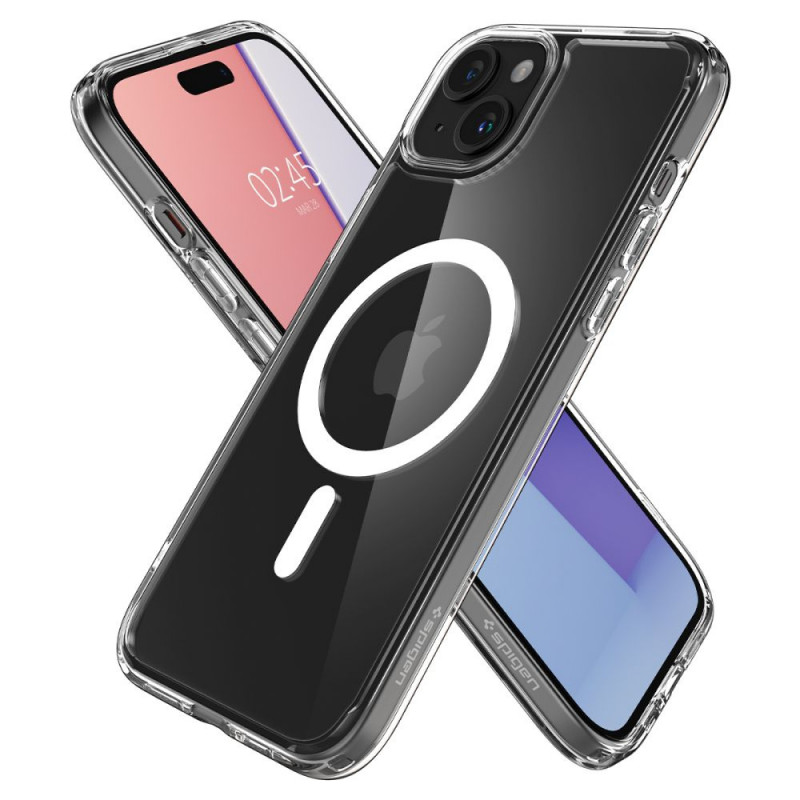 Θήκη Spigen Ultra Hybrid Mag με MagSafe για Apple iPhone 15, Λευκό