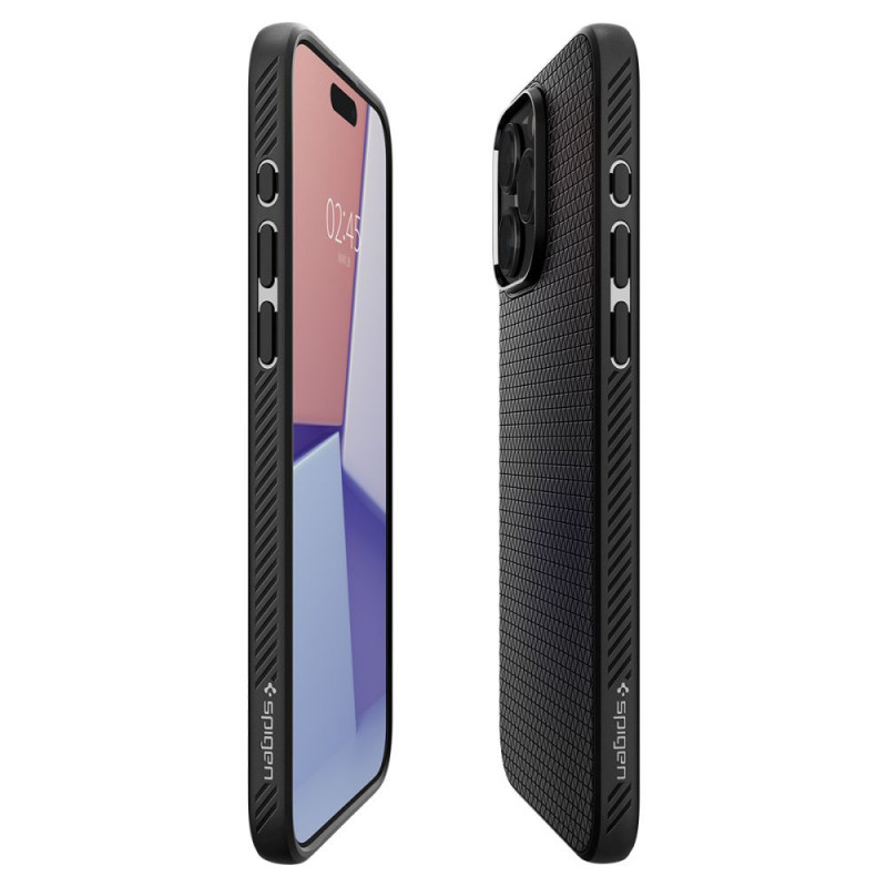 Θήκη Spigen Liquid Air για Apple iPhone 15 Pro, μαύρο ματ