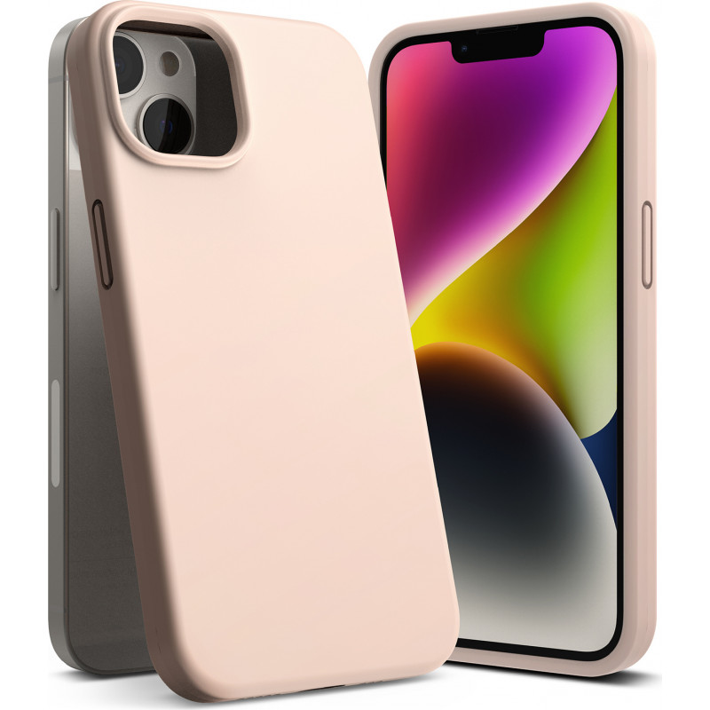 Θήκη σιλικόνης Ringke για Apple iPhone 14 Plus / 15 Plus, ροζ άμμος