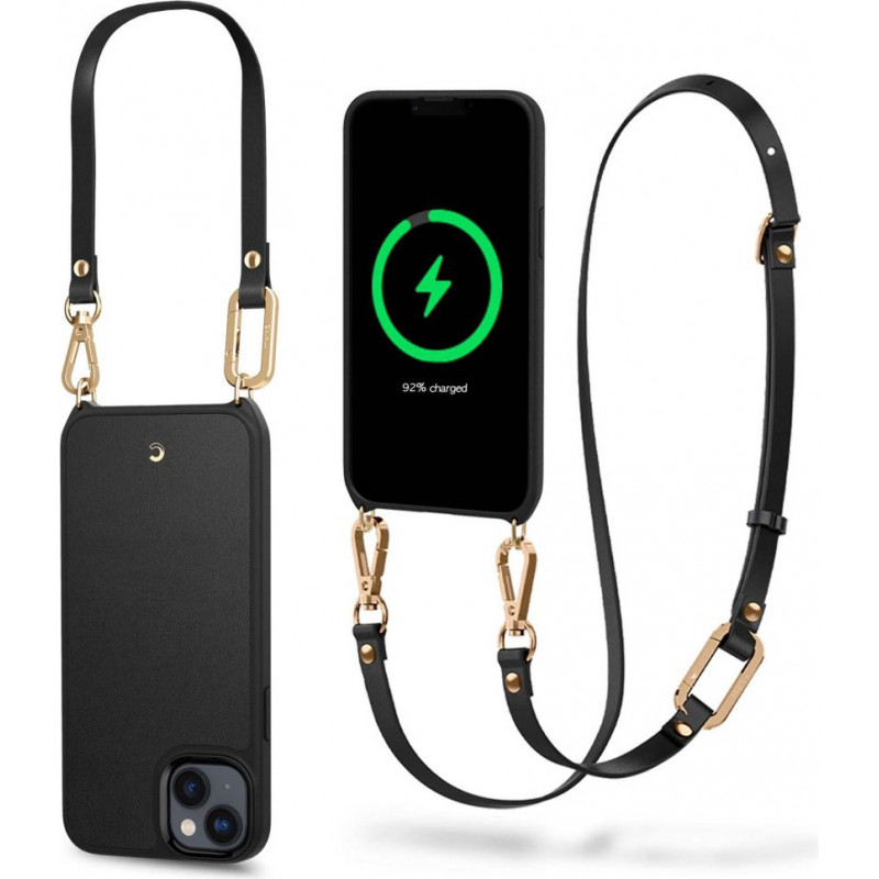 Spigen Cyrill Classic Charm Mag (ACS04948) Θήκη MagSafe με Λουρί για Apple iPhone 14 Plus / 15 Plus, Μαύρη