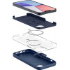 Θήκη MagSafe Spigen Silicone Fit Mag (ACS04921) για Apple iPhone 14 Plus / 15 Plus, Navy Blue