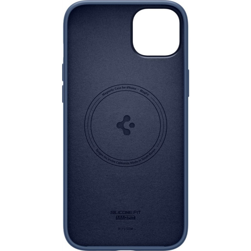 Θήκη MagSafe Spigen Silicone Fit Mag (ACS04921) για Apple iPhone 14 Plus / 15 Plus, Navy Blue