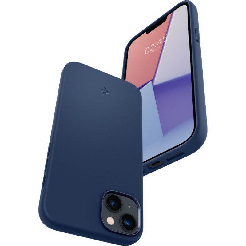 Θήκη MagSafe Spigen Silicone Fit Mag (ACS04921) για Apple iPhone 14 Plus / 15 Plus, Navy Blue