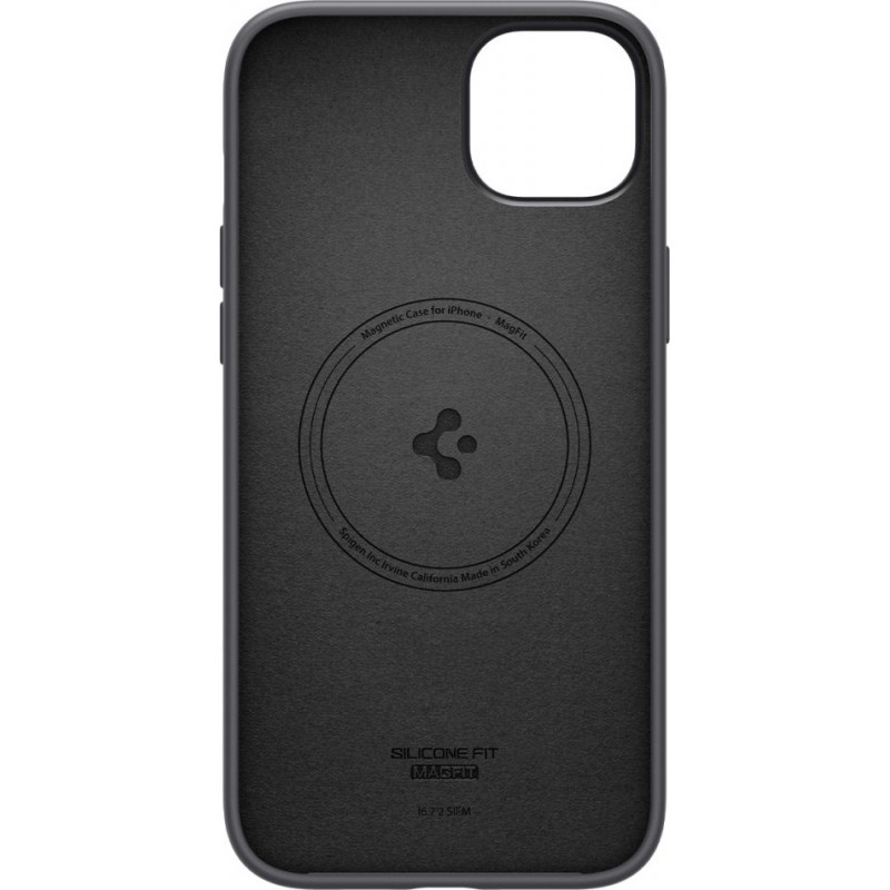 Θήκη MagSafe Spigen Silicone Fit Mag (ACS04920) για Apple iPhone 14 Plus / 15 Plus, Μαύρη