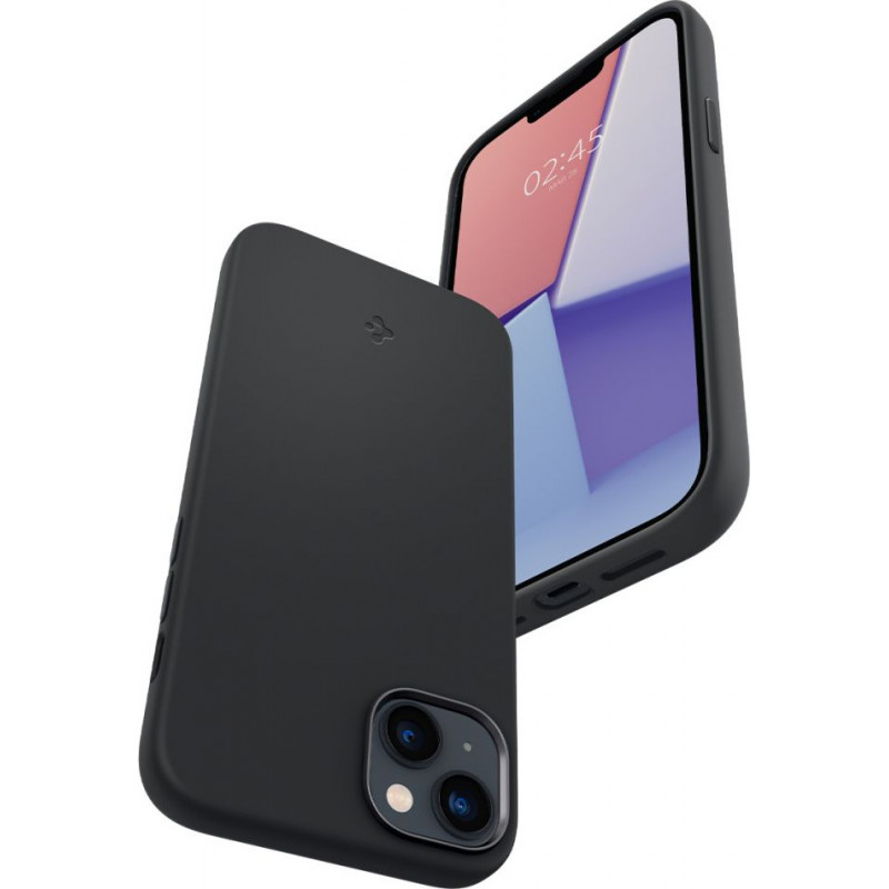 Θήκη MagSafe Spigen Silicone Fit Mag (ACS04920) για Apple iPhone 14 Plus / 15 Plus, Μαύρη