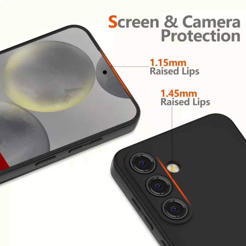 Θήκη σιλικόνης Tech-Protect Icon για Samsung Galaxy A56 5G, μαύρη