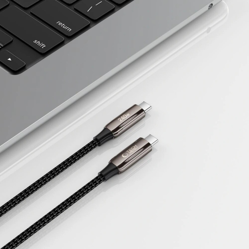 Tech-Protect UB10T Ultraboost Καλώδιο USB-C / USB-C PD240W/QC4.0, 100 cm, Μαύρο