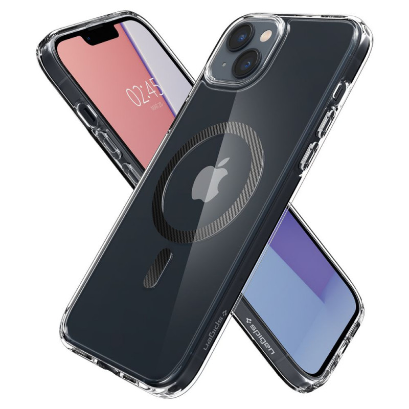 Θήκη MagSafe Spigen Ultra Hybrid Mag (ACS04904) για Apple iPhone 14 Plus / 15 Plus, Carbon Fiber