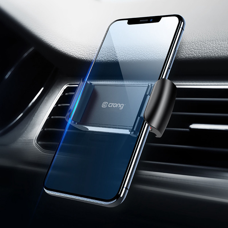 Crong Universal Smart βάση αυτοκινήτου για τηλέφωνα 4 - 6.5 ιντσών, μαύρη