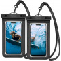 Spigen A601 Aqua Shield Universal Αδιάβροχη Θήκη (2 τεμ.), Μαύρο