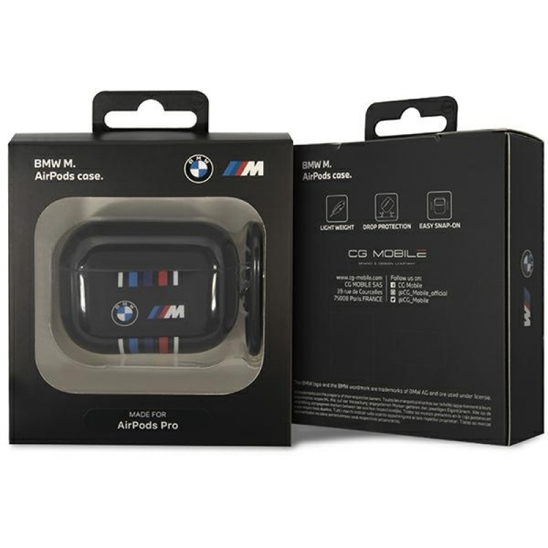 Θήκη BMW BMAP22SWTK για Apple AirPods Pro, Multiple Colored Lines, μαύρη