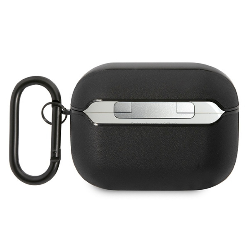 Θήκη Mercedes-AMG AMAPSLWK για Apple AirPods Pro AMG Leather Big Logo, Μαύρη
