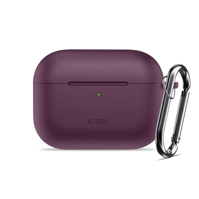 Θήκη φόρτισης Tech-Protect Silicone Hook THP6103 για Apple AirPods Pro 3, Burgundy