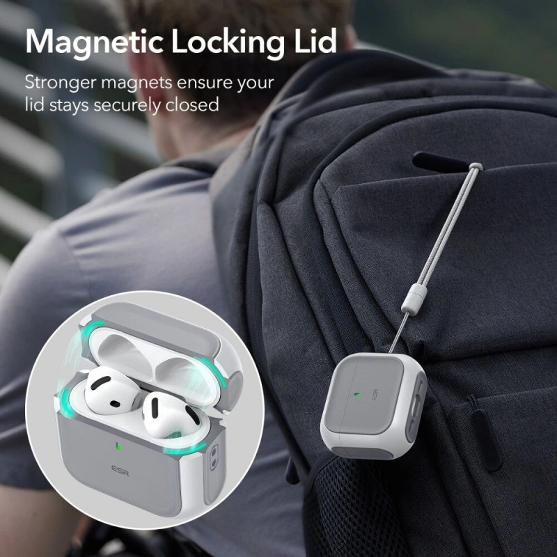 Θήκη ESR Orbit HaloLock MagSafe για Apple AirPods 4, Λευκή
