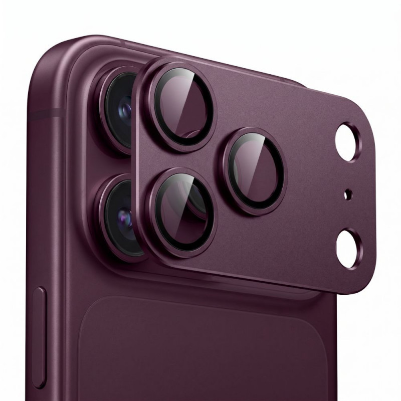 Tech-Protect Camfull Fit+ Προστατευτικό Φακού Κάμερας για Apple iPhone 18 Pro Max, Burgundy