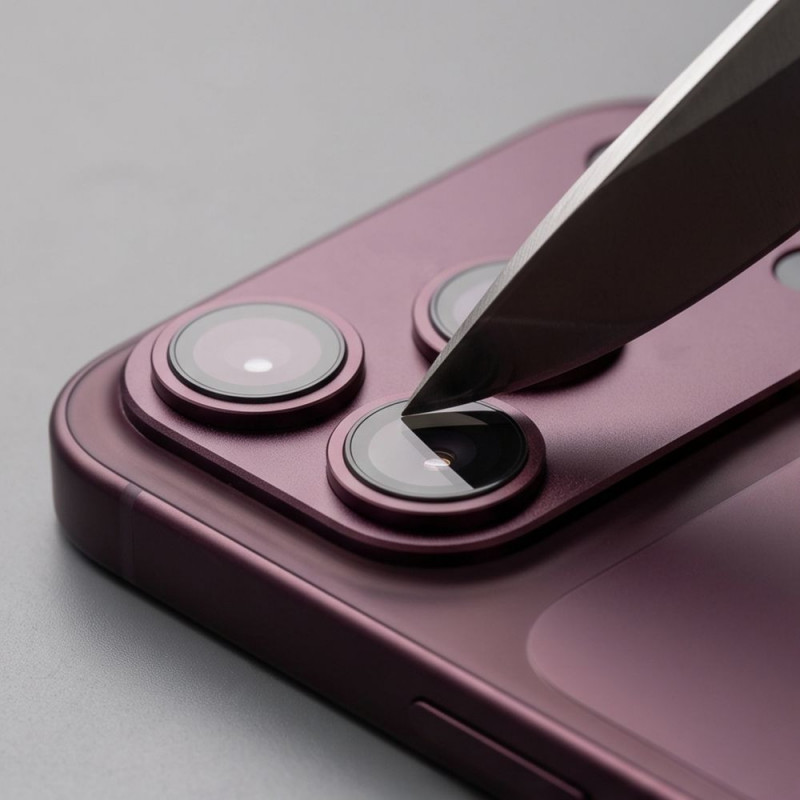 Tech-Protect Camfull Fit+ Προστατευτικό Φακού Κάμερας για Apple iPhone 18 Pro Max, Burgundy