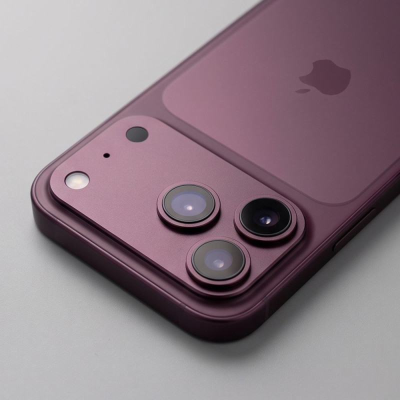 Tech-Protect Camfull Fit+ Προστατευτικό Φακού Κάμερας για Apple iPhone 18 Pro Max, Burgundy