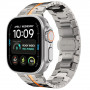 Tech-Protect Stainless THP6100 Apple Watch 8 / 9 / 10 / 11 / 12 / SE / Ultra 44/45/46/49 mm ανοξείδωτο μπρασελέ, Titanium/Πορτοκαλί