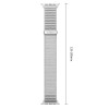 Tech-Protect Nylonloop Apple Watch 8 / 9 / 10 / 11 / 12 / SE / Ultra 44/45/46/49 mm Λουράκι Ρολογιού, Ανοιχτό Γκρι