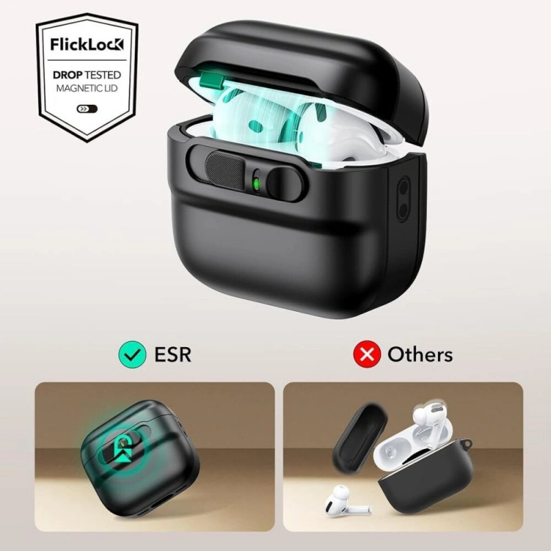 Θήκη ESR Pulse HaloLock MagSafe για Apple AirPods 4, Μαύρη