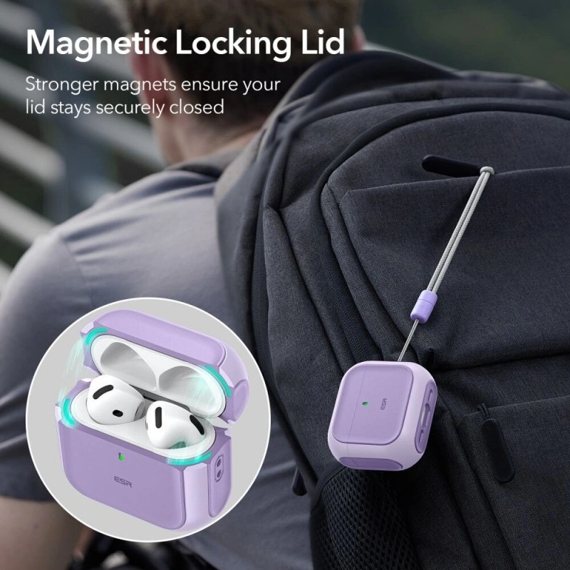 Θήκη ESR Orbit HaloLock MagSafe για Apple AirPods 4, Μωβ