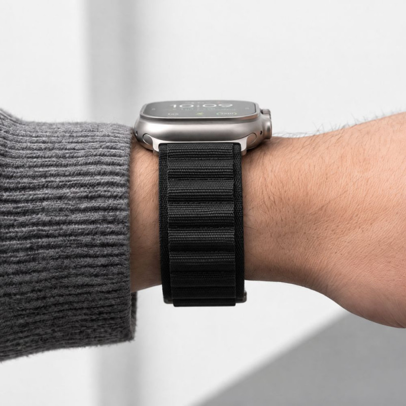 Tech-Protect Nylon Pro Apple Watch 8 / 9 / 10 / 11 / 12 / SE / Ultra 44/45/46/49 mm Λουράκι ρολογιού, Μαύρο