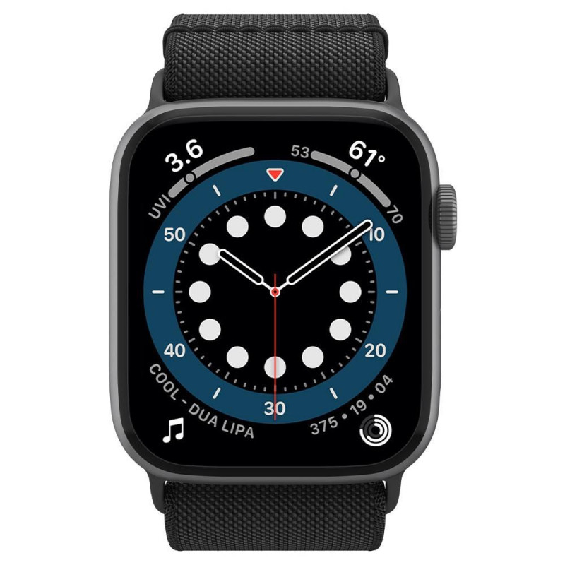 Spigen Fit Lite Band για Apple Watch 4/5/6/7/SE/8/9/Ultra 44/45/49 mm, Μαύρο