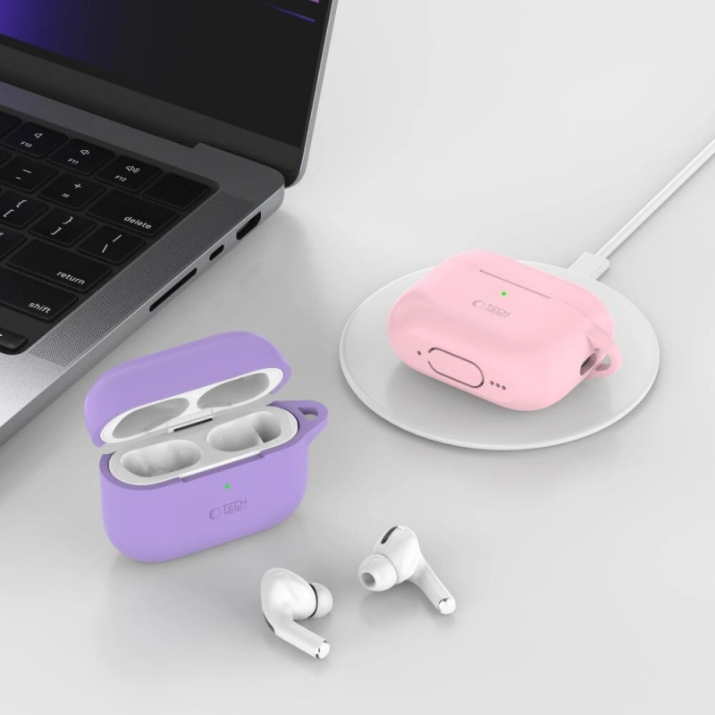 Θήκη Tech-Protect Silicone Hook για Apple AirPods Pro 1 / 2, Cafe Latte