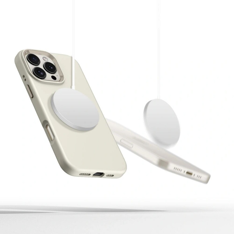 Θήκη Tech-Protect Silicone Pure MagSafe για Apple iPhone 16 Pro, Cosmic Latte