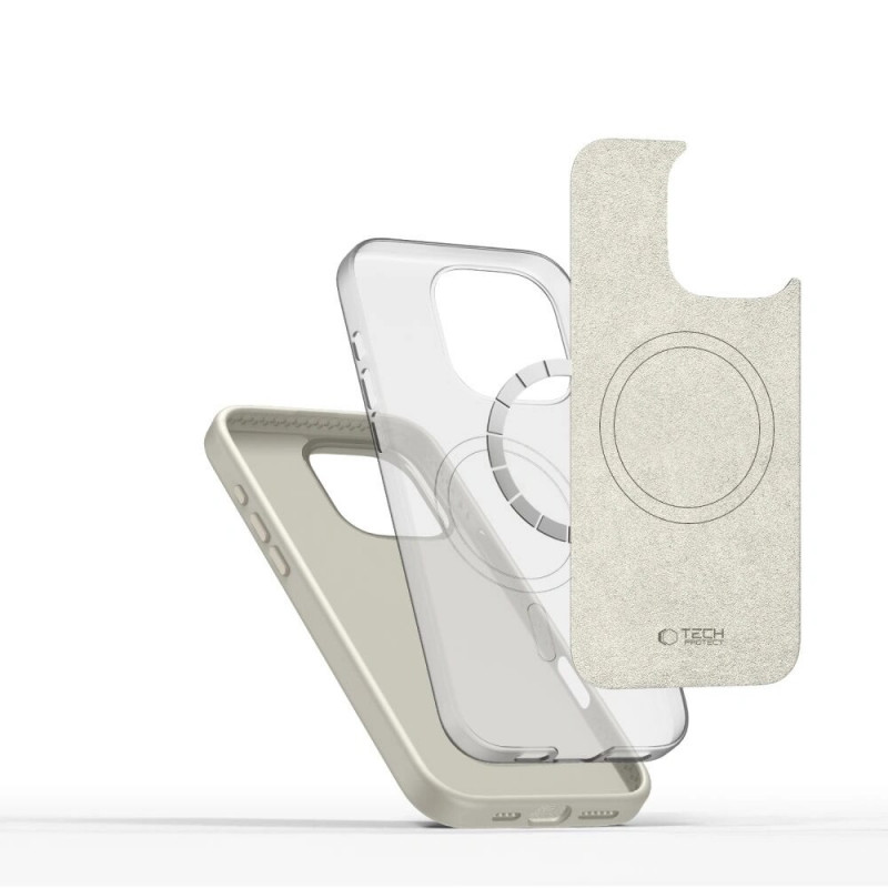 Θήκη Tech-Protect Silicone Pure MagSafe για Apple iPhone 16 Pro, Cosmic Latte