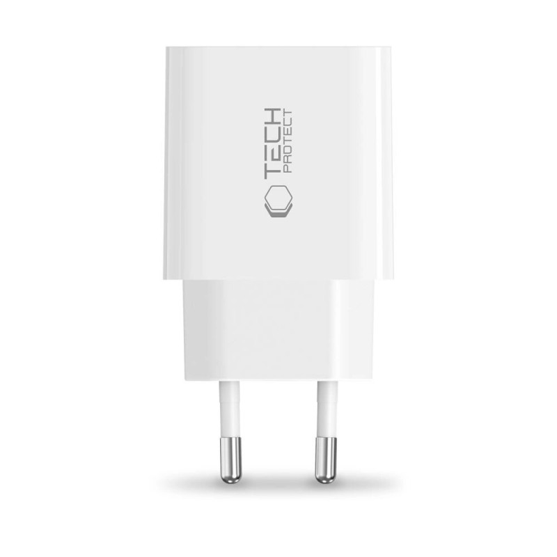 Tech-Protect NC20W Φορτιστής Τοίχου 1 θύρας USB-C PD20W, Λευκό