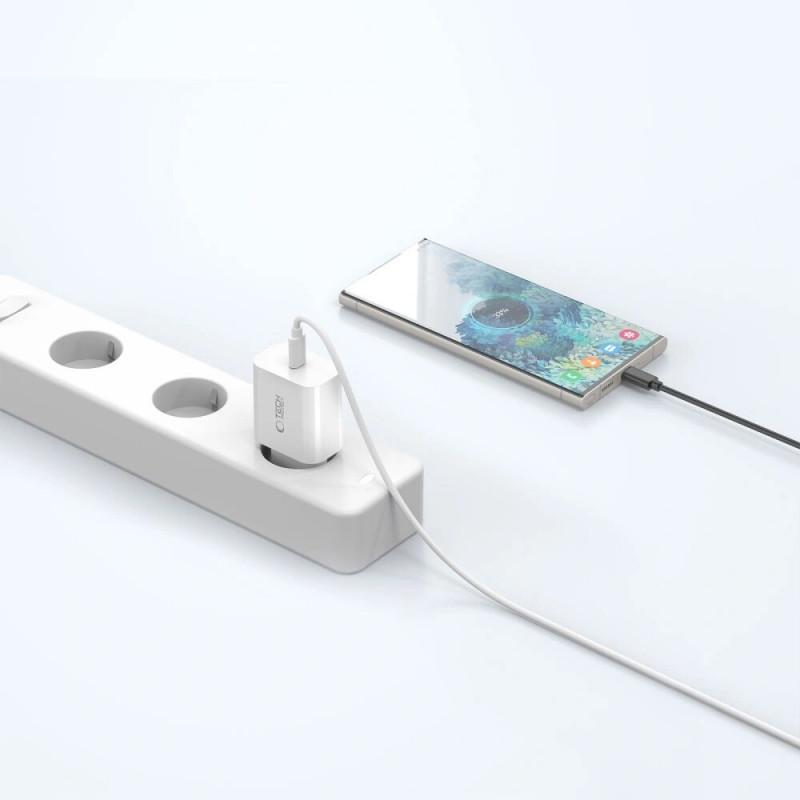 Tech-Protect NC20W Φορτιστής Τοίχου 1 θύρας USB-C PD20W, Λευκό