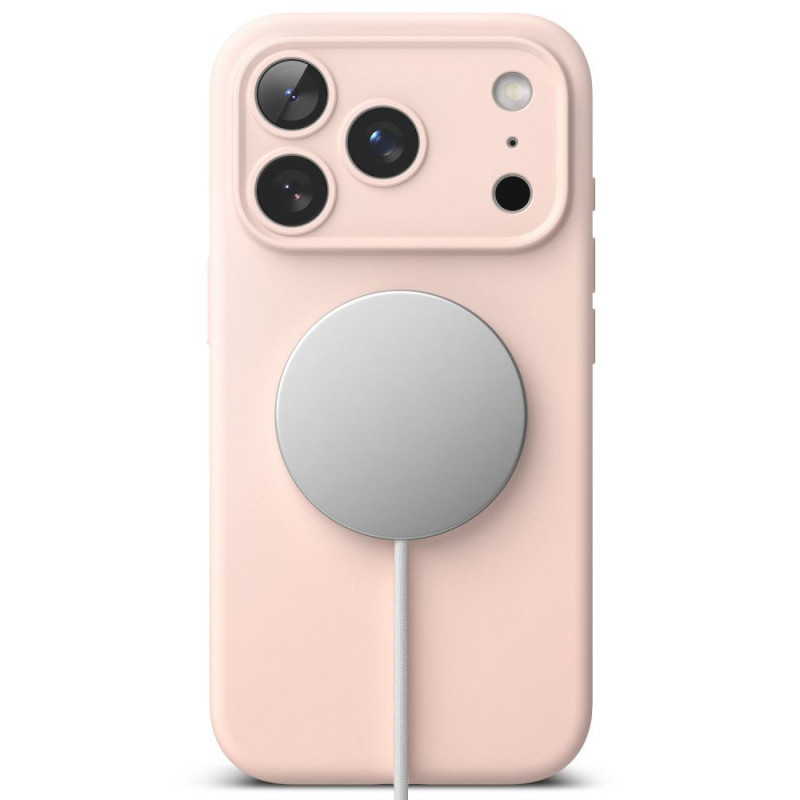 Θήκη Ringke Silicone Magnetic MagSafe για Apple iPhone 18 Pro, ροζ άμμος