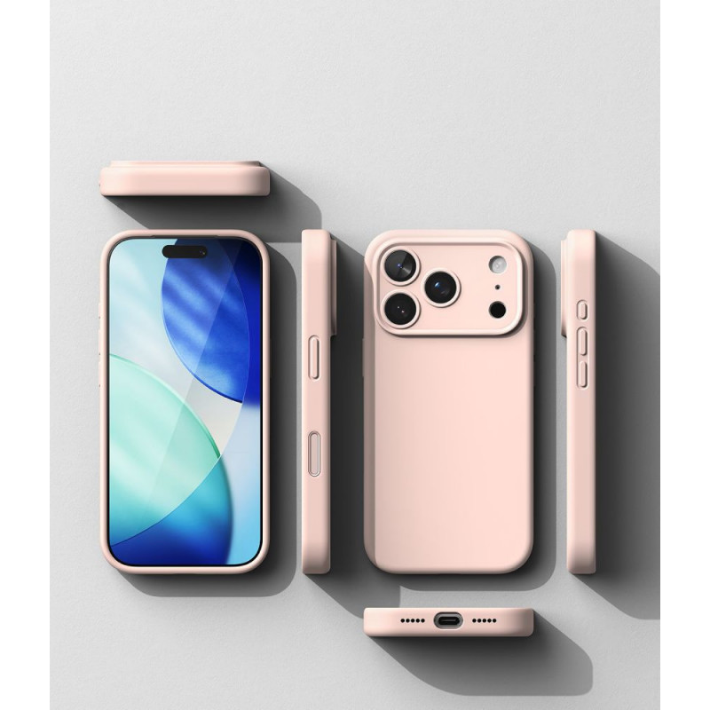Θήκη Ringke Silicone Magnetic MagSafe για Apple iPhone 18 Pro, ροζ άμμος