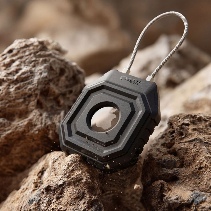 Θήκη Tech-Protect Kevlar Seal για Apple AirTag 1 / 2, Μαύρη