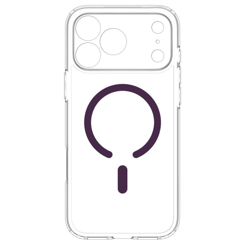 Θήκη Spigen Ultra Hybrid MagSafe για Apple iPhone 17 Pro Max / 18 Pro Max, Διάφανη/Βουργουνδί
