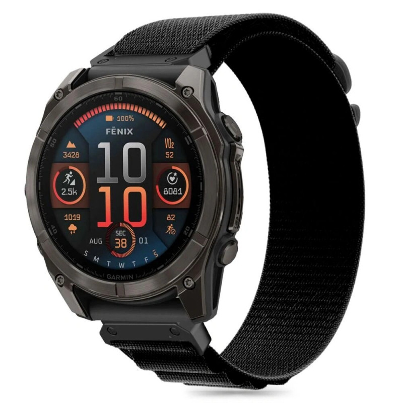Tech-Protect Nylon Pro λουράκι για Garmin Fenix 5 / 6 / 6 Pro / 7 / 8 (47 mm) / E, μαύρο