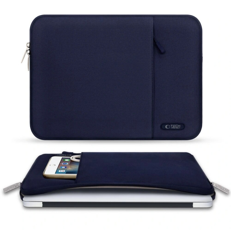 Θήκη για φορητό υπολογιστή Tech-Protect Sleevy 13-14" σε μπλε ναυτικό