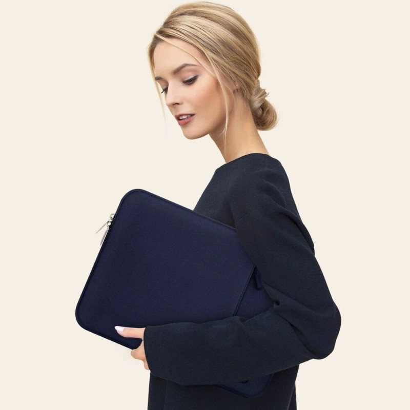 Θήκη για φορητό υπολογιστή Tech-Protect Sleevy 13-14" σε μπλε ναυτικό