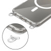 Θήκη Tech-Protect FlexAir Chain MagSafe για Apple iPhone 16, Διάφανη, με Γκρι και Ροζ Λουριά