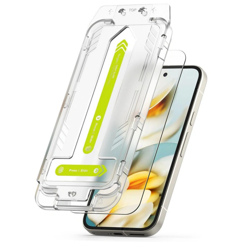 Ringke Easy Slide ανθεκτικό γυαλί για Google Pixel 9a (2 τεμ.), Διαφανές