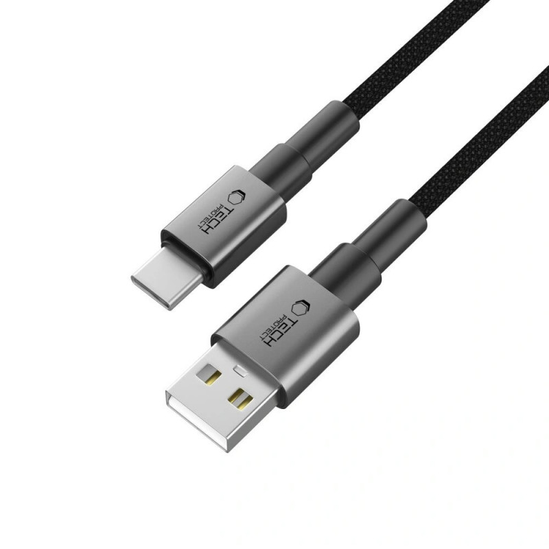Tech-Protect Ultraboost DNA Καλώδιο USB-A / USB-C 15W/3A 100 cm, Iron Grey