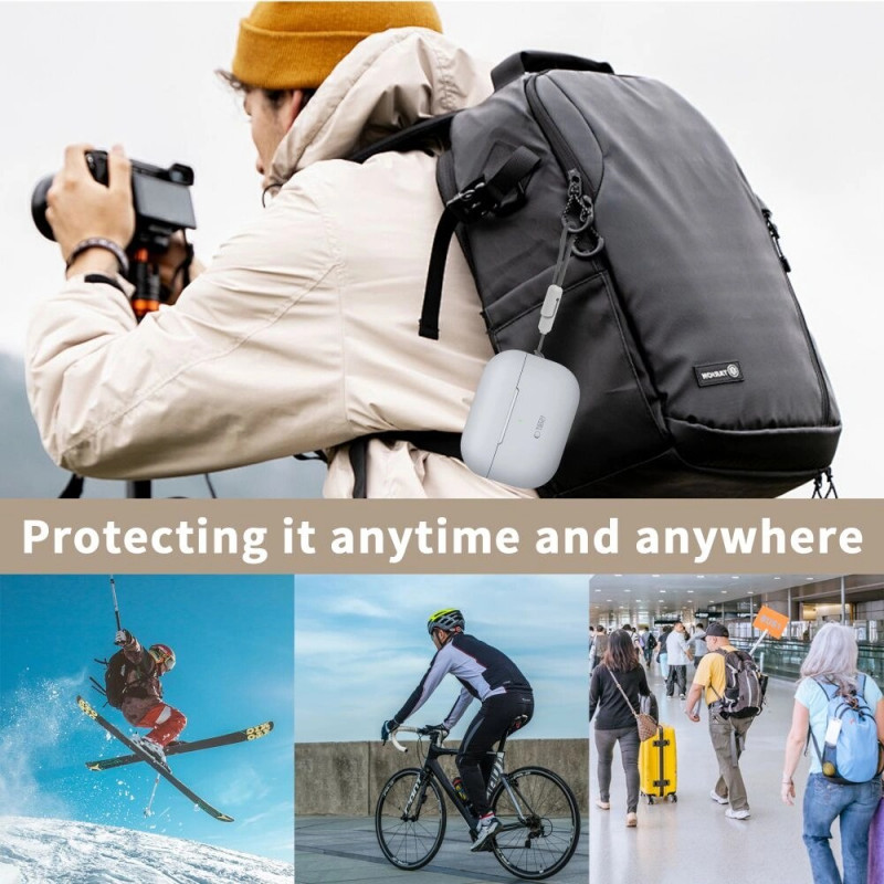 Θήκη σιλικόνης Tech-Protect για Apple AirPods Pro 1/2, Neon Orange