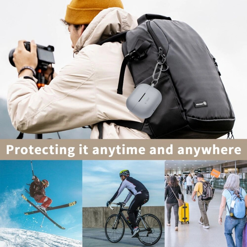 Θήκη Tech-Protect Silicone Hook για Samsung Galaxy Buds 3 / 3 Pro, Μαύρη