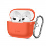 Θήκη Tech-Protect Silicone Hook από σιλικόνη για Apple AirPods 3 με καραμπίνερ, Neon Orange