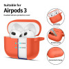 Θήκη Tech-Protect Silicone Hook από σιλικόνη για Apple AirPods 3 με καραμπίνερ, Neon Orange
