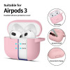 Θήκη Tech-Protect Silicone Hook από σιλικόνη για Apple AirPods 3 με καραμπίνερ, Dusty Pink