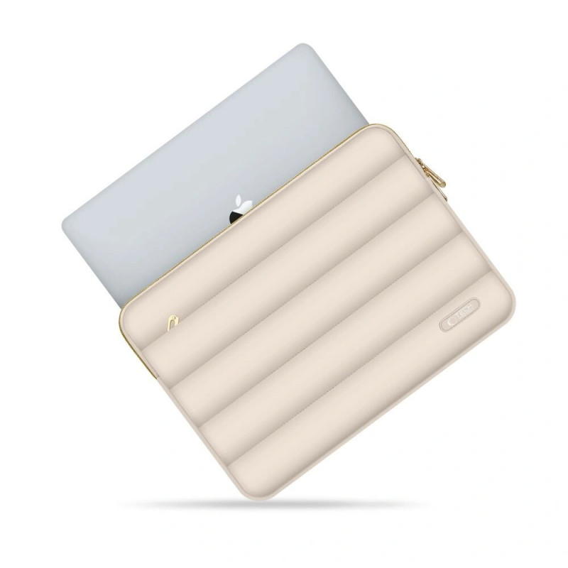 Θήκη για laptop 13-14" Tech-Protect Puffy με τσαντάκι αξεσουάρ, Sand