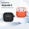 Θήκη Tech-Protect Silicone Hook από σιλικόνη για Apple AirPods 3 με καραμπίνερ, λαδί